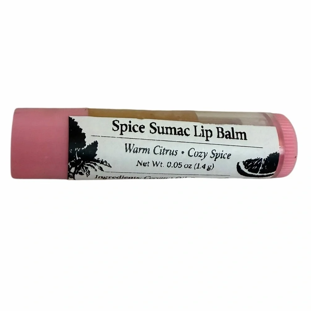 Spice Sumac Lip Balm Warm Citrus Herbal Lip Care – Small Batch Natural Lip Balm